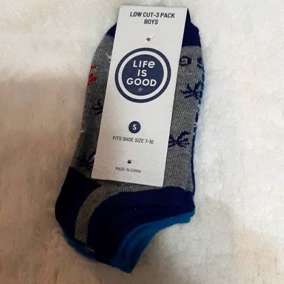Low Cut-3Pack. Boys socks.size small 7-10 - Picture 1 of 3